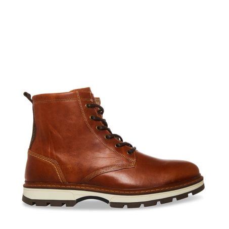 Botines Steve Madden Lucius Cuero Hombre Marrones | ES NB0261